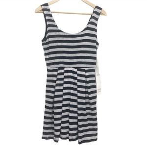 Mimi Chica Navy & Gray Knit Strip Mini Dress Size M